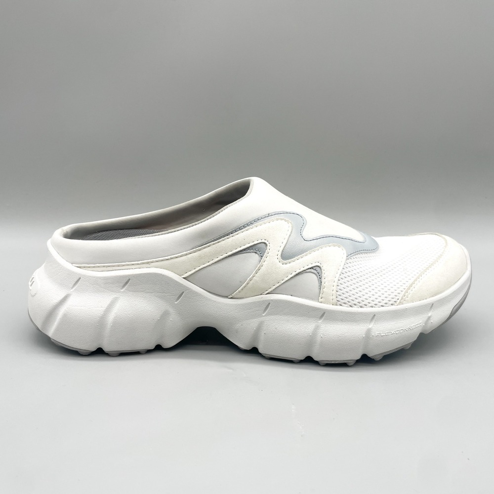 Merrell Womens 9 Clover Sport Mule White Grey Slip On Chunky Sneakers Outdoor